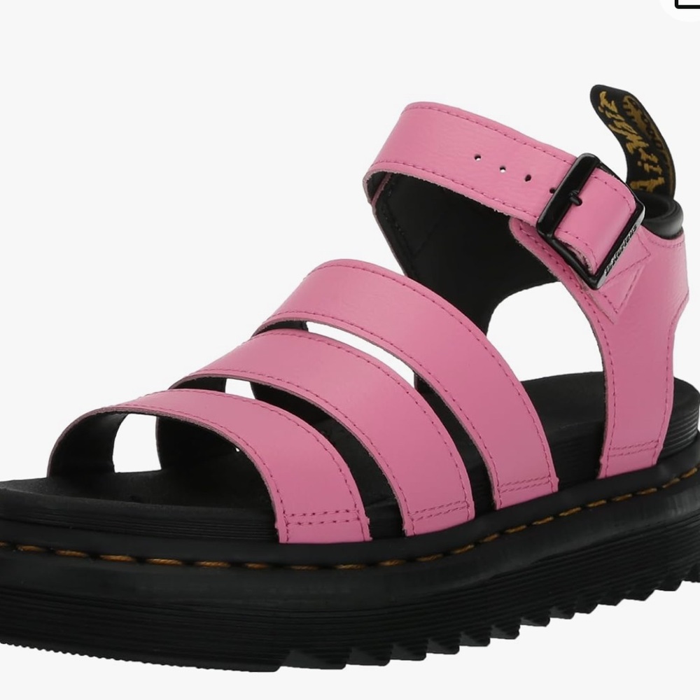 Dr. Martens Pink Strappy Platform Sandals